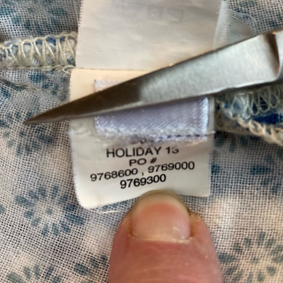 Lucky Brand Handcrafted Blues & White Plaid Blouse Top Pullover Sz Small - Picture 13 of 16